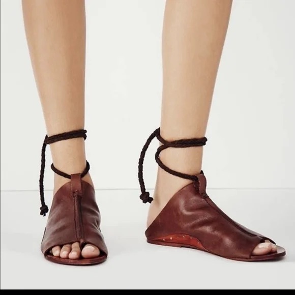 Free People | Cherry Valley Leather Tie Sandal NWT - Picture 2 of 6